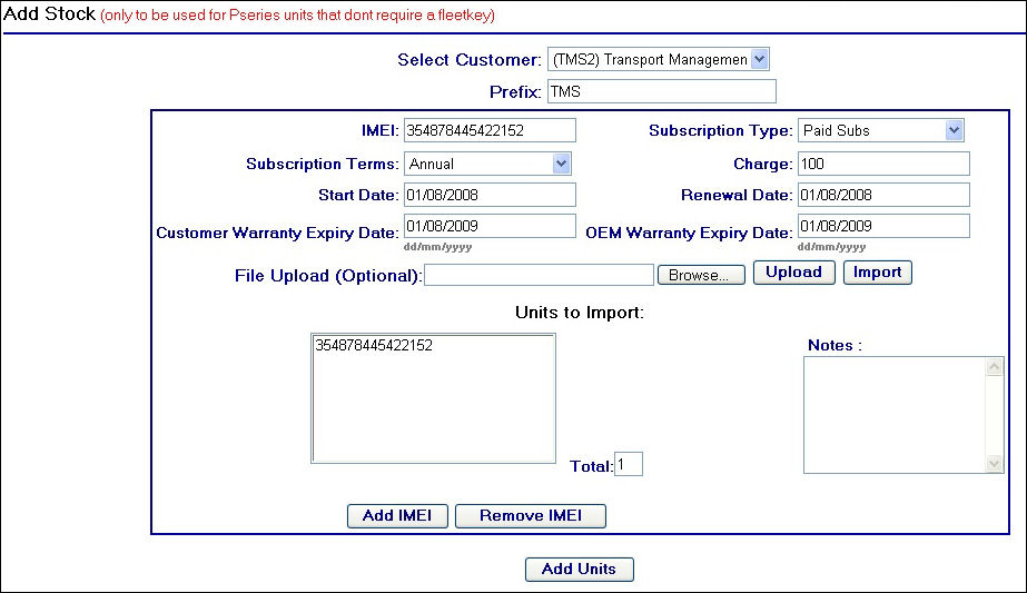 Completing the neccessary fields