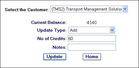 Adding airtime credits to a customer account