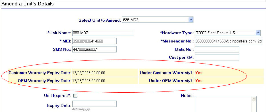 686 MDX updated warranty fields