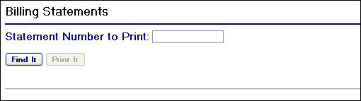 Billing Statements Page