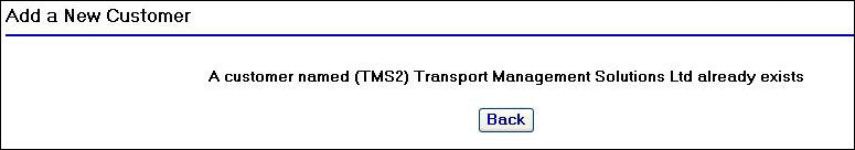 Customer already exists