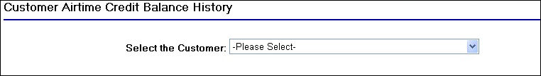 Customer Select drop down