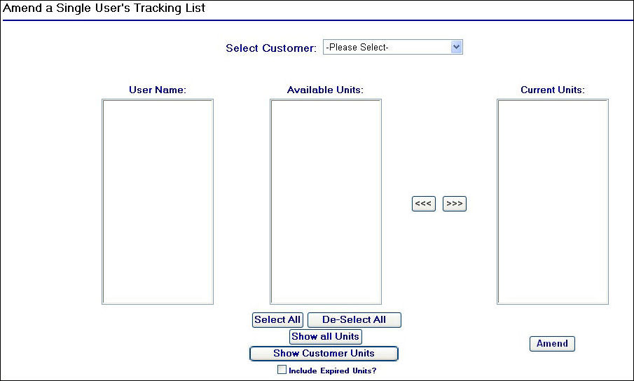 Single Tracking List Page