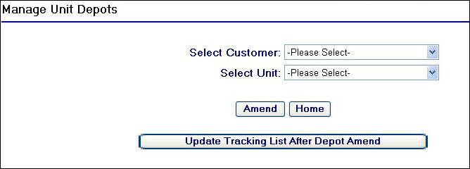 Manage Unit Depots Page